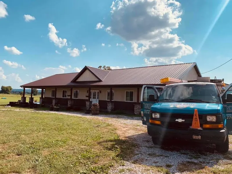 Ranch home with a long porch
